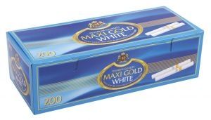 Tuburi țigări Maxi Gold White 200 de lux